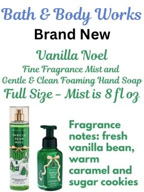 Set of two Vanilla Noel Fragrance - Brand New from Bath & Body Works